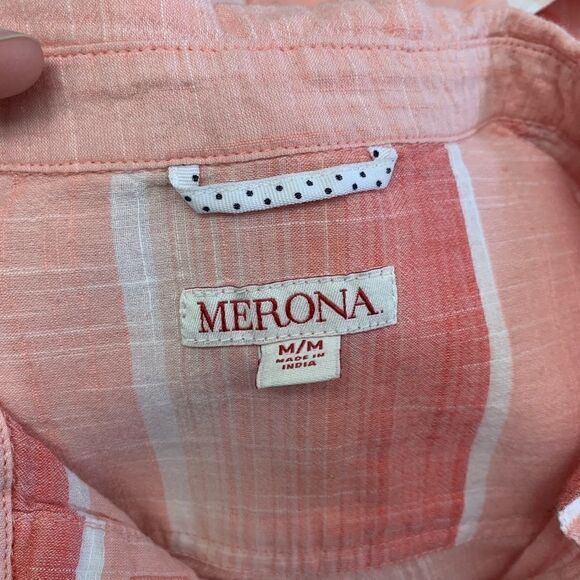 Merlona Pink and White Tunic, Size M - Picture 6 of 8